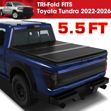5.5FT 3-Fold Hard Truck Bed Tonneau Cover For 2022-2026 Toyota Tundra Waterproof picture