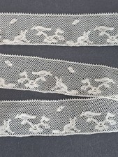 Vintage/Antique Pictorial Lace Trim, Leaver's Lace, Bird On Limb & Animal  picture