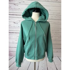 Abercrombie & Fitch Sunday Hooded Full Zip Jacket Sweatshirt Medium Green NWT picture