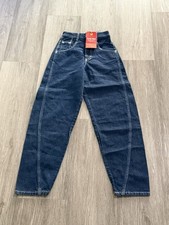 New Levi’s Jeans Red Positively Superior Twisted Loose Sz 23 Yellow Label picture