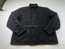 Rare BELSTAFF X French Connection Waxed Cotton Black Motorcycle Jacket Mens XXL picture