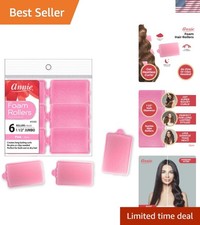 No Clips Needed Jumbo Foam Hair Rollers for Effortless Heatless Waves - 6 Pack picture