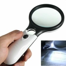 3 LED Light 45X Handheld Magnifier Reading Magnifying Glass Lens Jewelry Loupe picture