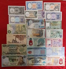 21 Middle East Paper Money Uncirculated,Crisp DIFFERENT Years  F 10 picture