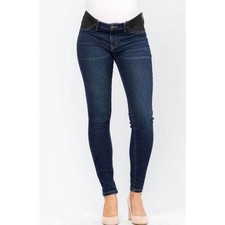 New Judy Blue Los Angeles Maternity Skinny Fit Jeans Dark Wash Mid Rise 13 31 picture