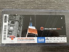 Stephen Curry's First NBA Game At MSG & First Career Block 11-13-09 Ticket Stub picture