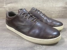 Olukai Makani Lace Leather Casual Shoes Brown Leather Travel Beach Mens Size 10 picture