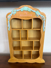 Vintage Precious Moments Enesco Wooden Display Case Trinket Shelf Curio 1989 picture