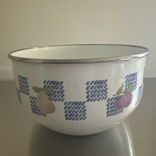 vintage PFALTZGRAFF HOPSCOTCH 7 3/4 inch diameter enamel Metal bowl picture