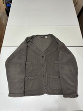 Vintage Patagonia Shearling Cardigan Medium Gray Synchilla Fleece Outdoor Preppy picture