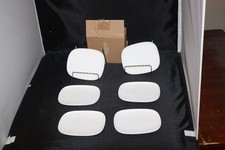 Alessi For  Delta  Lot of 6, NOS, White Snack Plates, 4