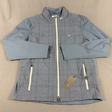KJUS Golf Jacket Rowan Insulated Chest Logo XL Blue Gray Polyester NWT MSRP $229 picture