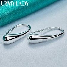 URMYLADY 925 Sterling Silver Water Drop Hook Earrings Fashion Charm Jewelry picture