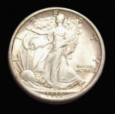 1916-P Walking Liberty Half Dol. As shown in the figure - Very Fine Condition picture