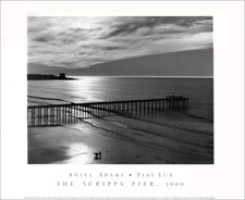 Ansel Adams The Scripps Pier 1966 La Jolla Mini Poster Print 11 x 14 picture