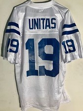 Reebok NFL Jersey Baltimore Colts Johnny Unitas White sz M picture