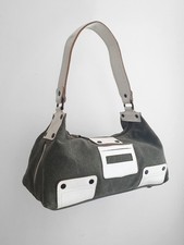 DIESEL Vintage Shoulder Bag Cotton & Leather Retro Y2K 00s Rare Archive Grunge picture