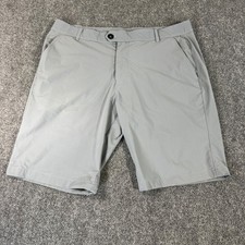 Greyson Montauk Golf Shorts Mens 38 Light Gray Technical Performance Athletic picture