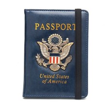 Slim Leather Passport Wallet Cover– Multi-Card + Boarding‑Pass Holder, RFID‑Safe picture