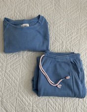 Sunnyside By Sundry Women's Waffle Knit Pullover & Jogger Pant Set Blue Size L picture