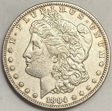 1884-S Morgan Silver Dollar XF+ Details picture