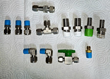 Swagelok & Nupro Compression Fitting & Valve Lot - 21 Pcs Brass & 316 SS Mixed picture
