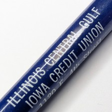c1970s Illinois Central Ry Gulf Credit Union Iowa Ballpoint Pen Waterloo IL G17 picture