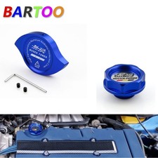 JDM Blue Engine Oil Filler Cap +Radiator Cap +Battery Tie Down for Honda picture