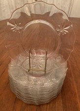Clearance 12 Fostoria Crystal Baroque Luncheon Desert Salad SandwichPlates7