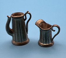 Antique  COFFEE POT & CREAMER Dollhouse Miniature picture