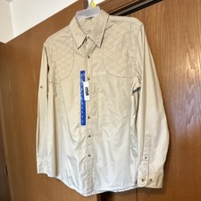 New L.L.Bean RUGER Men's L Regular Beige / Khaki Button-Up Shirt Long Sleeve. picture