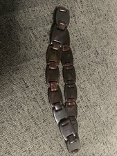 Vintage Prada Honey Tortoiseshell Plexiglas Belt Resin Link XS 29 Inches picture