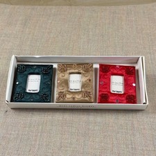 Pier 1 Imports Mini Picture Frames Set of 3 Embroidered Beaded NIB Condition New picture