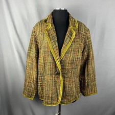 Dressbarn Blazer Jacket Womens 20W Multicolor Tweed Notch Lapel Single Breasted picture