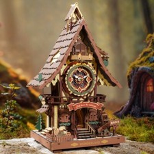 ROKR DIY Cuckoo Clock Mechanical 3D Wooden Puzzle Budding Toys Unique Gift picture