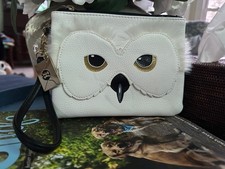 Torrid Harry Potter Hedwig Owl Clutch Wristlet Purse-white-faux fur-7.5
