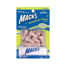 Mack's Acoustic Foam Ear Plugs 7 Pair Blister Pack with Free Travel Case picture