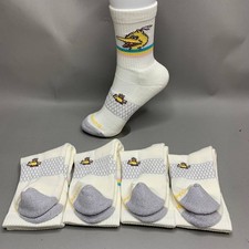 Bombas Women's Crew Socks 4 Pair Pack White Big Bird Sesame Street Size M New picture