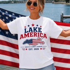 Lake America Shirt America's Newest Landmark Est 2026 Trump Quote Tee picture