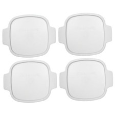 Corningware A-1-PC 1.5qt White Plastic Replacement Lid 4PK for Casserole Dish picture