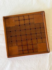 American Primitive Antique Square Peg Gameboard Marked William Stacey picture