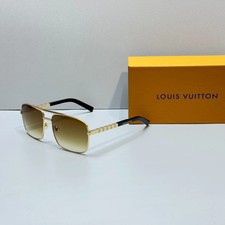 Louis Vuitton Z0259U Attitude Aviator Sunglasses Gold Brown Gradient New w/ Box picture