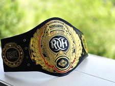 ROH HEAVYWEIGHT CHAMPIONSHIP TITLE BELT ADULT SIZE GOLD PLATED 2MM HD QUALITY. picture