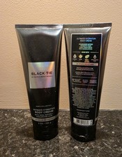2 BATH & BODY WORKS Men's *BLACK TIE* Hyaluronic BODY CREAM Sandalwood  picture