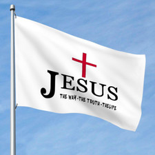 Jesus Christ Christian Cross Flag 2x3Ft 3X5Ft 4X6Ft 5X8Ft Banner Flags picture