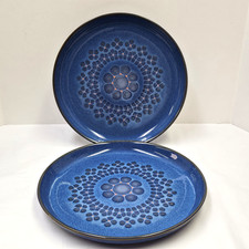 Set of 2 Denby Midnight Blue Dinner Plates 10