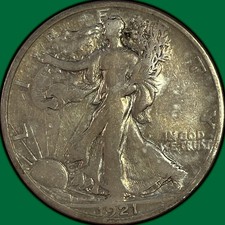 1921-S Walking Liberty Half Dollar Fine F Coin #47937 picture