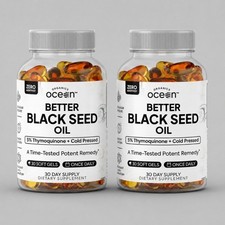 2 Pack of Organics Ocean Better Black Seed Oil Cold Pressed 60 Days Supply picture