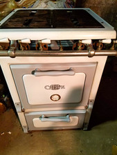 Crown 4 Burner Freestanding Cooking Range & Oven, White Enamel  Circa 1930s picture