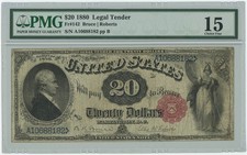 FR#142 $20 1880 Legal Tender CH F15 PMG 951823-3 picture